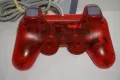 Много Рядък Оригинален Червен Прозрачен PSone Аналогов Контролер за PS1/PS2 в Отлично Състояние, снимка 13