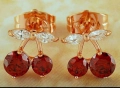 Обеци "черешки" 9к попълнено злато 20 лв., снимка 3