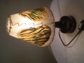 стара керамична лампа със рисуван абажур , снимка 5