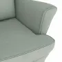 vidaXL Люлеещ се стол с облегалка, светлосив кадифе и масивно дърво, снимка 8