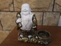  Статуетка на щастливия Буда с поставка за чаена свещ, снимка 2