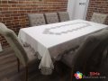 Покривки за голяма маса с дантела от лен,Тефлон, бяло,крем,бежово, снимка 6