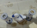 порцеланов прекрасен сет свещници с фигура на пате , снимка 15