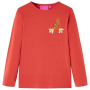 Детска тениска с дълъг ръкав, опушено червено, 128（SKU:13522, снимка 1 - Детски тениски и потници - 44724623