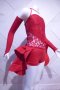Червена детска рокля за спортни танци, снимка 10
