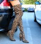 Ботуши на ток - леопрадов принт - K33, снимка 2