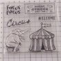 Цирк Купол Арена Слон  силиконов гумен печат декор бисквитки фондан Scrapbooking