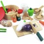 Огромен луксозен комплект от магнитни дървени зеленчуци и плодове с прибори, снимка 1 - Образователни игри - 36538723
