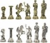 Фигури за шах, Атласи, Метални, Сребристи/Златисти, снимка 1 - Шах и табла - 37486115