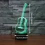 Холограмна 3D LED лампа Китара-дистанционно управление 16 цвята+други режими на управление, снимка 6