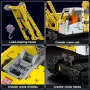Mold King Technic 15069 Кран с дистанционно управление, строителни тухли, верижен кран, снимка 3