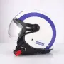 Мото каска Sparco ECE R22.05 размер S бяло и синьо, снимка 2