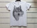Страхотна нова мъжка тениска с дигитален печат Бял Вълк, Серия Вълци, снимка 9