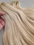 Естествена плътна коса висок клас светлоруса. Цена за 100 грама, снимка 3