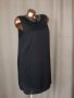 Vila L Черна разкошна рокля с мъниста , снимка 1 - Рокли - 42241777