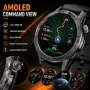 AGM Legion Pro смарт часовник с офлайн карти, AMOLED GPS и два ремъка, снимка 4