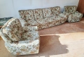 Елегантен винтидж комплект - 4-местен диван + 2 фотьойла, снимка 1