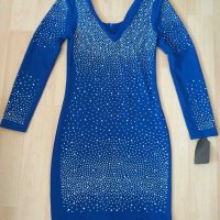 Дамска синя рокля, снимка 1 - Рокли - 31825370