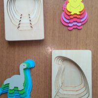 Дървени 3D пъзели за напасване с пластове 10 модела / дървени играчки, снимка 4 - Образователни игри - 36671573