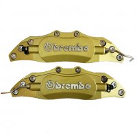метални капаци за спирачни апарати Brembo Брембо комплект 2 броя Златни, снимка 3 - Аксесоари и консумативи - 35466340