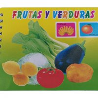 Книжка с твърди корици и страници Плодове и зеленчуци, снимка 1 - Рисуване и оцветяване - 37095958