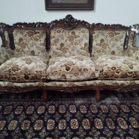 Старинна барокова гарнитура, снимка 5 - Дивани и мека мебел - 44253250