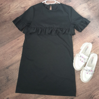 Черна рокля Zara, снимка 1 - Рокли - 44640910