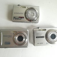 3 броя фотоапарати Nikon /olympus/praktika, снимка 1 - Фотоапарати - 38316806
