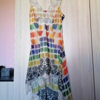 PARTY 21 exclusive/размер М /дамска рокля, дантела, неонови цветове , снимка 1 - Рокли - 29917413