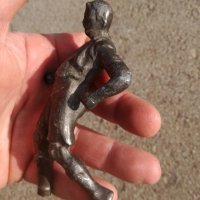 Метална фигурка от Френски часовник футболист, снимка 4 - Антикварни и старинни предмети - 30768463