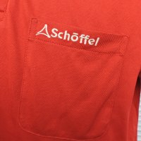 Schoffel Naxo Men`s Red Vintage Short Sleeve Collared Outdoor Polo Shirt Size L, снимка 3 - Тениски - 44356487