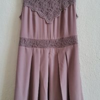 Красива лилава рокля с дантела, снимка 2 - Рокли - 37765191
