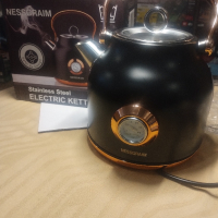 Ретро чайник NESSGRAIM, 1,7 л чайник от неръждаема стомана с голям температурен дисплей, 2200 W , снимка 4 - Кани - 44681176