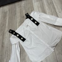 Дамска риза/ бяла/ с презрамки за акцент/ дълъг ръкав , снимка 4 - Ризи - 38978891