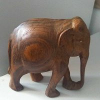 Сувенир дървен слон 14х14, снимка 1 - Други ценни предмети - 42086290