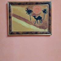  "Пустинен пейзаж" акрил върху дърво, снимка 1 - Картини - 37118457
