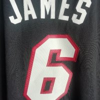 NBA Lebron James Miami Heat Adidas Jersey оригинален потник Леброн Джеймс Адидас Маями Хийт , снимка 3 - Спортни дрехи, екипи - 37288375