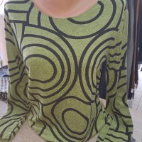 Блузка в зелено с ангора , снимка 1 - Блузи с дълъг ръкав и пуловери - 42469614