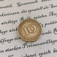 Монета - Германия - 10 пфенига | 1950г.; серия D, снимка 1 - Нумизматика и бонистика - 31440358