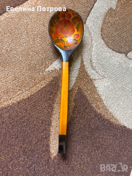 Дървена рисувана лъжица Хохлома, снимка 1