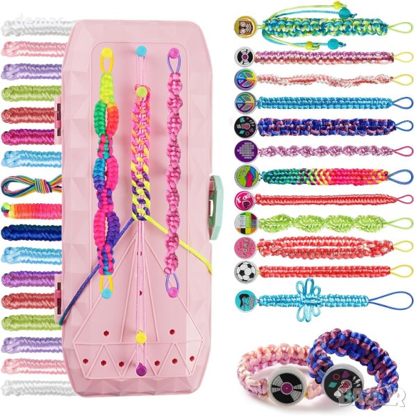 Комплект за плетене на гривни за деца, снимка 1