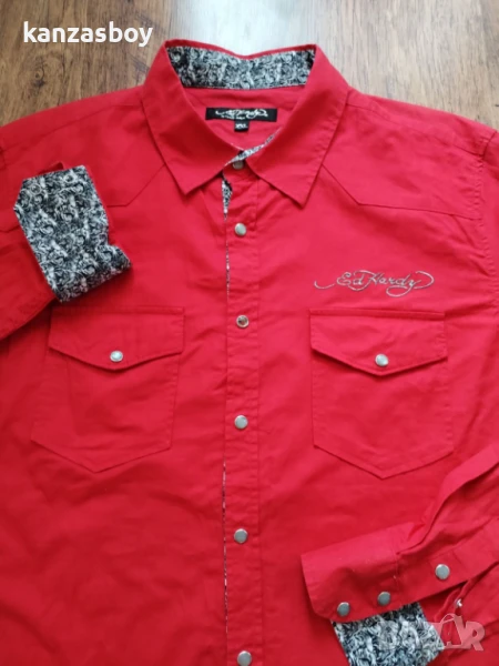 Ed Hardy - страхотна мъжка риза 2XL КАТО НОВА , снимка 1