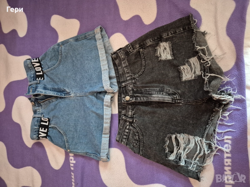 Дамски дънки къси м размер , снимка 1