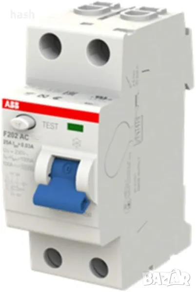 Термомагнитен прекъсвач, остатъчен ток / ДТЗ, F200, 25 A, 2 полюса, 277 VAC, DIN шина, снимка 1