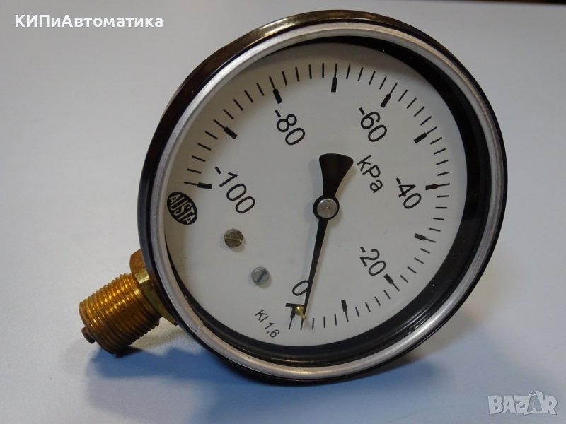 вакуумметър технически AUSTA Ф100, -100/0kPa, снимка 1