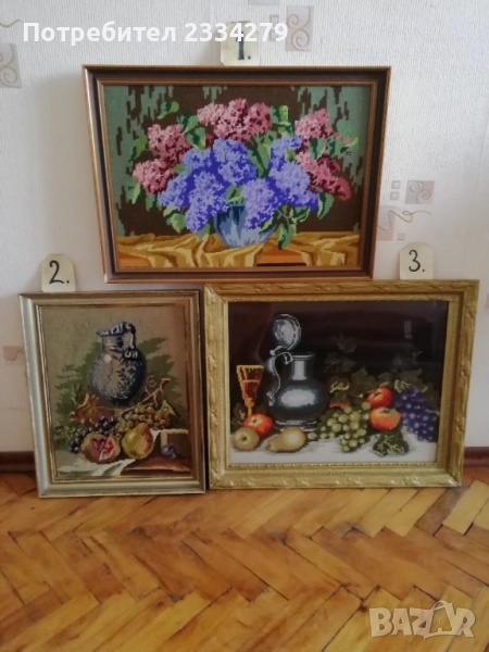 Стари гоблени големи, ръчно изработен в австрийско ателие. , снимка 1