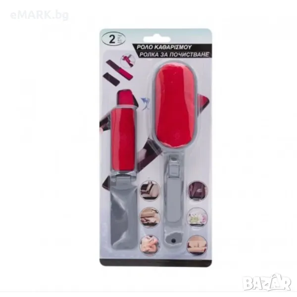 Комплект от 2 бр четки с различна големина за почистване на дрехи от косми, снимка 1