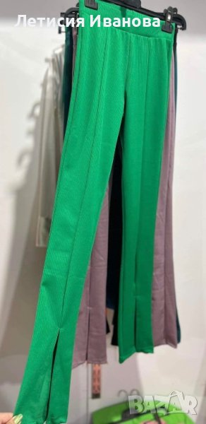 Елегантен панталон от рипс с висока талия и цепки тип “Чарлстон”, снимка 1