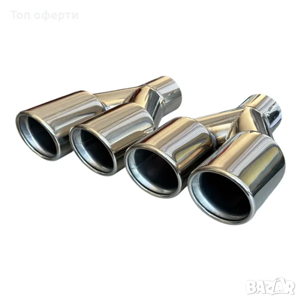 Накрайник ауспух 3022  2 БРК-Т входа-58мм изхода-67мм, снимка 1