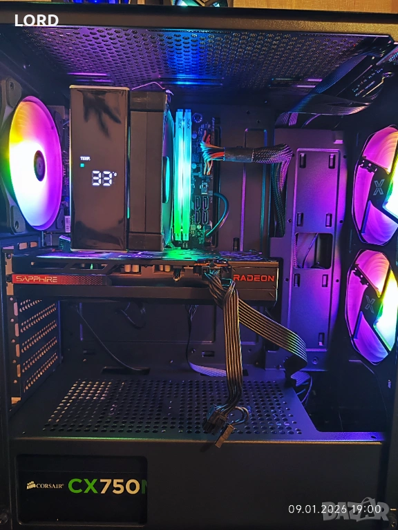 Геймърски i9 9900K, RX 7600 8GB,RAM 16GB DDR4 3600, SSD 512GB NVME, снимка 1